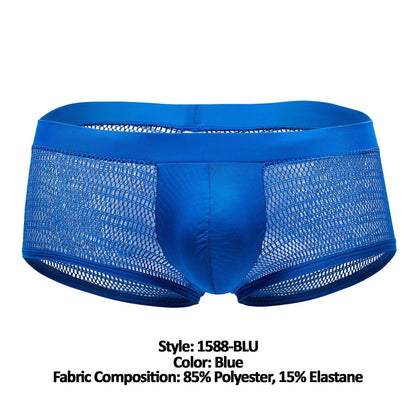 Doreanse Men's Underwear 1588-BLU Mesh Trunk Color Blue