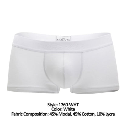 Doreanse Men's Underwear 1760-WHT Low-rise Trunk Color White