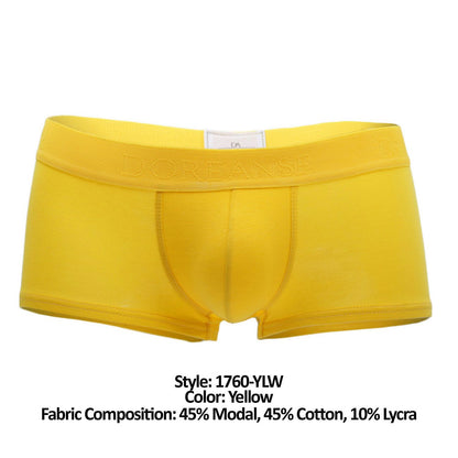 Doreanse Men's Underwear 1760-YLW Low-rise Trunk Color Yellow