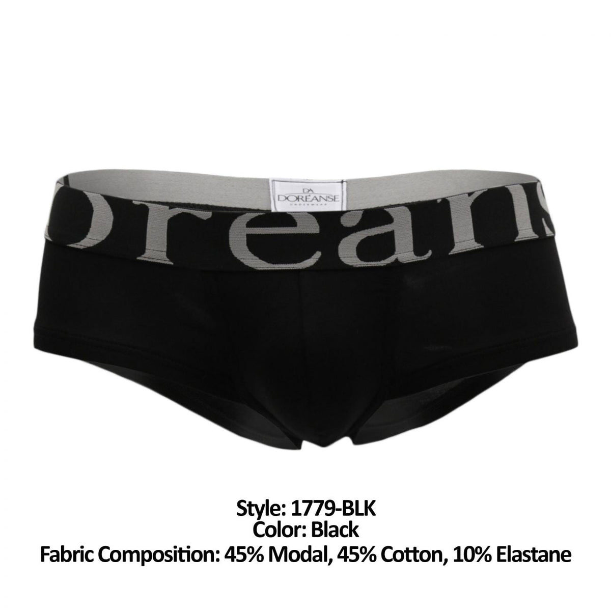 Doreanse Men's Underwear 1779-BLK Pouch Mini Trunk Color Black