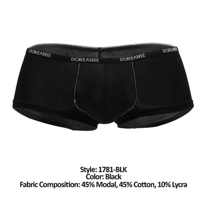Doreanse Men's Underwear 1781-BLK Naked Mini Trunk Color Black