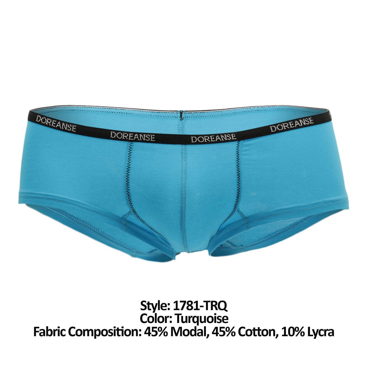 Doreanse Men's Underwear 1781-TRQ Naked Mini Trunk Color Turquoise