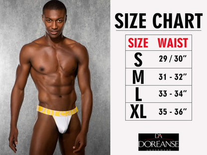 Doreanse Men's Underwear 1300-CLB Disco Thongs Color Circuit