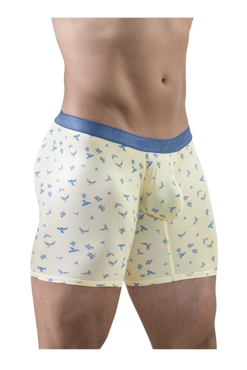 ErgoWear EW1771 SLK SE Boxer Briefs Color Vanilla-Birds
