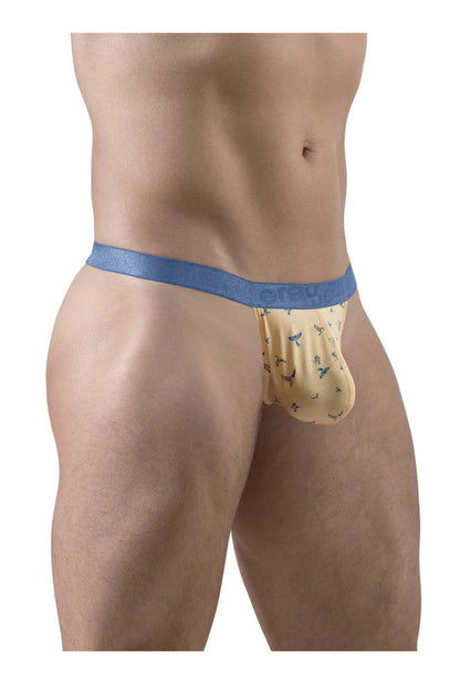 ErgoWear EW1772 SLK SE G-String Color Peach-Birds