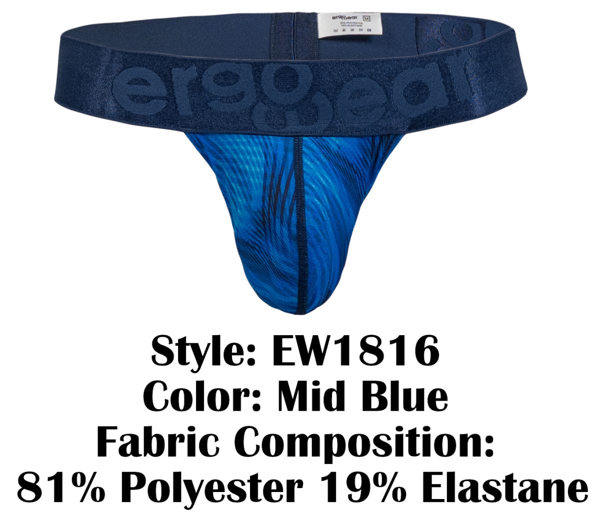 ErgoWear EW1816 MAX BOLD SE G-String Color Mid Blue