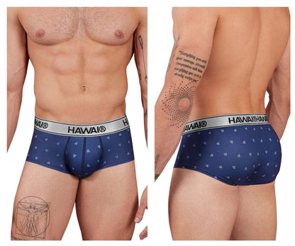 HAWAIR 42480 Printed Microfiber Briefs Color Blue