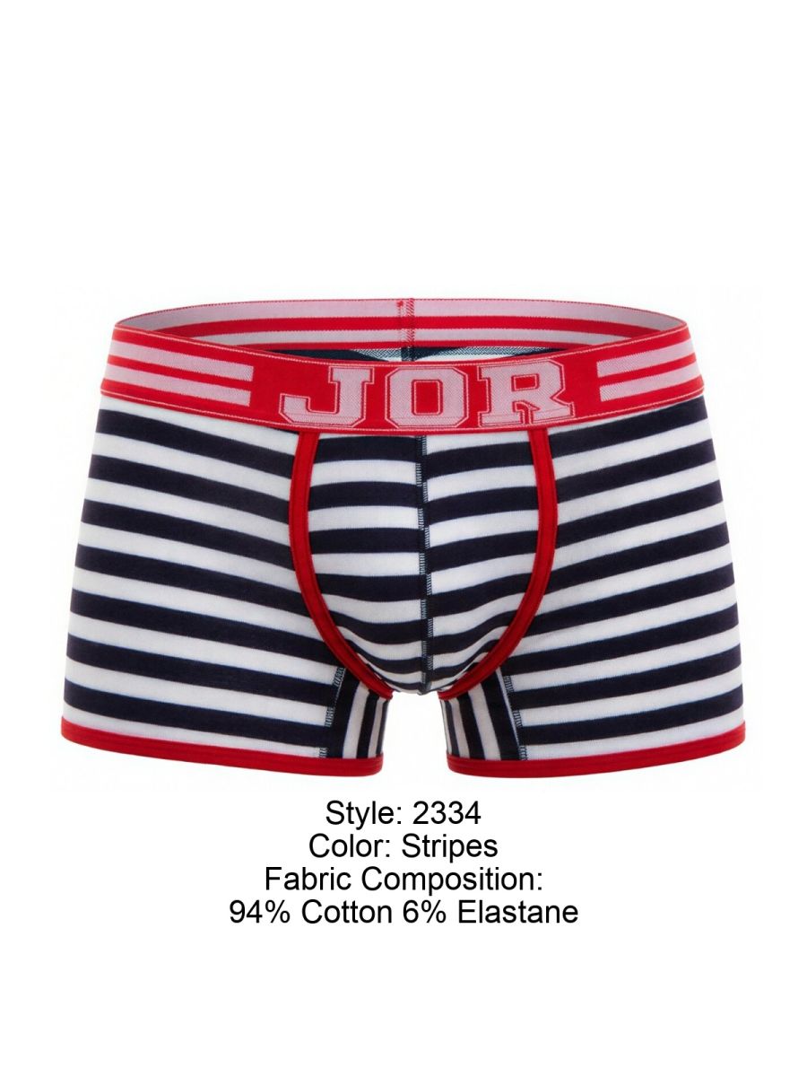 JOR Men's Underwear 2334 Santorini Trunks Color Stripes