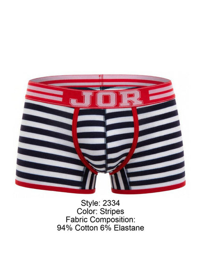 JOR Men's Underwear 2334 Santorini Trunks Color Stripes