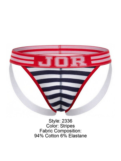 JOR Men's Underwear 2336 Santorini Jockstrap Color Stripes