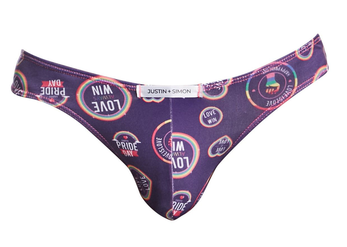 JUSTIN+SIMON Men's Underwear XSJ01 Classic Bikini Color Pride
