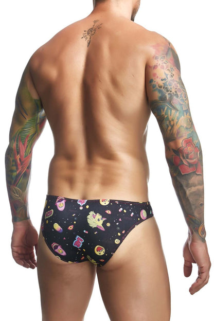 JUSTIN+SIMON Men's Underwear XSJ01 Classic Bikini Color Psycodelic