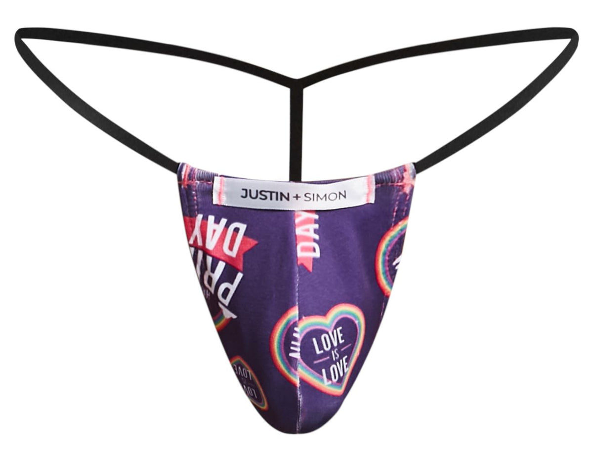 JUSTIN+SIMON Men's Underwear XSJ02 Classic G-String Color Pride