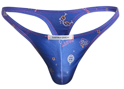 JUSTIN+SIMON Men's Underwear XSJ03 Classic Thongs Color Party