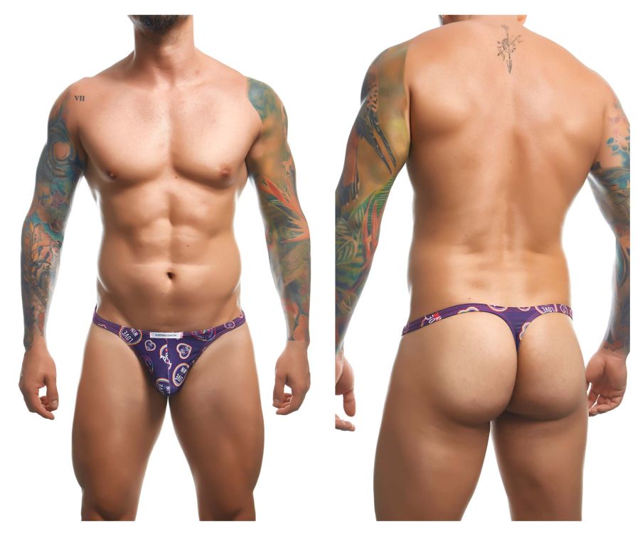 JUSTIN+SIMON Men's Underwear XSJ03 Classic Thongs Color Pride