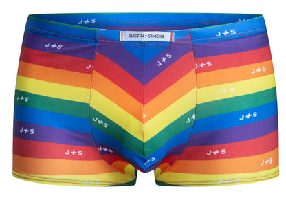 JUSTIN+SIMON Men's Underwear XSJ08 Classic Boxer Color Pride Flag