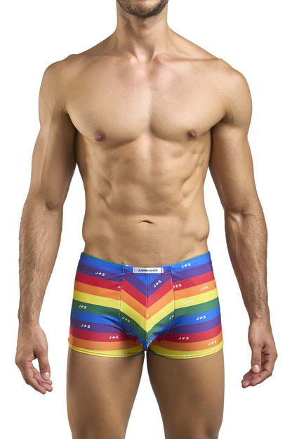 JUSTIN+SIMON Men's Underwear XSJ08 Classic Boxer Color Pride Flag