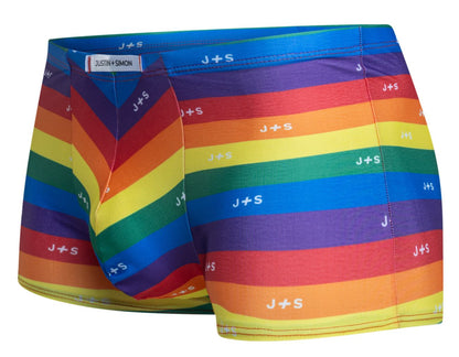 JUSTIN+SIMON Men's Underwear XSJ08 Classic Boxer Color Pride Flag