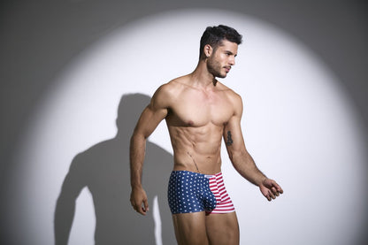 JUSTIN+SIMON Men's Underwear XSJ08 Classic Boxer Color USA Flag