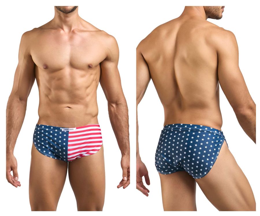 JUSTIN+SIMON Men's Underwear XSJ09 Running Shorts Color USA Flag