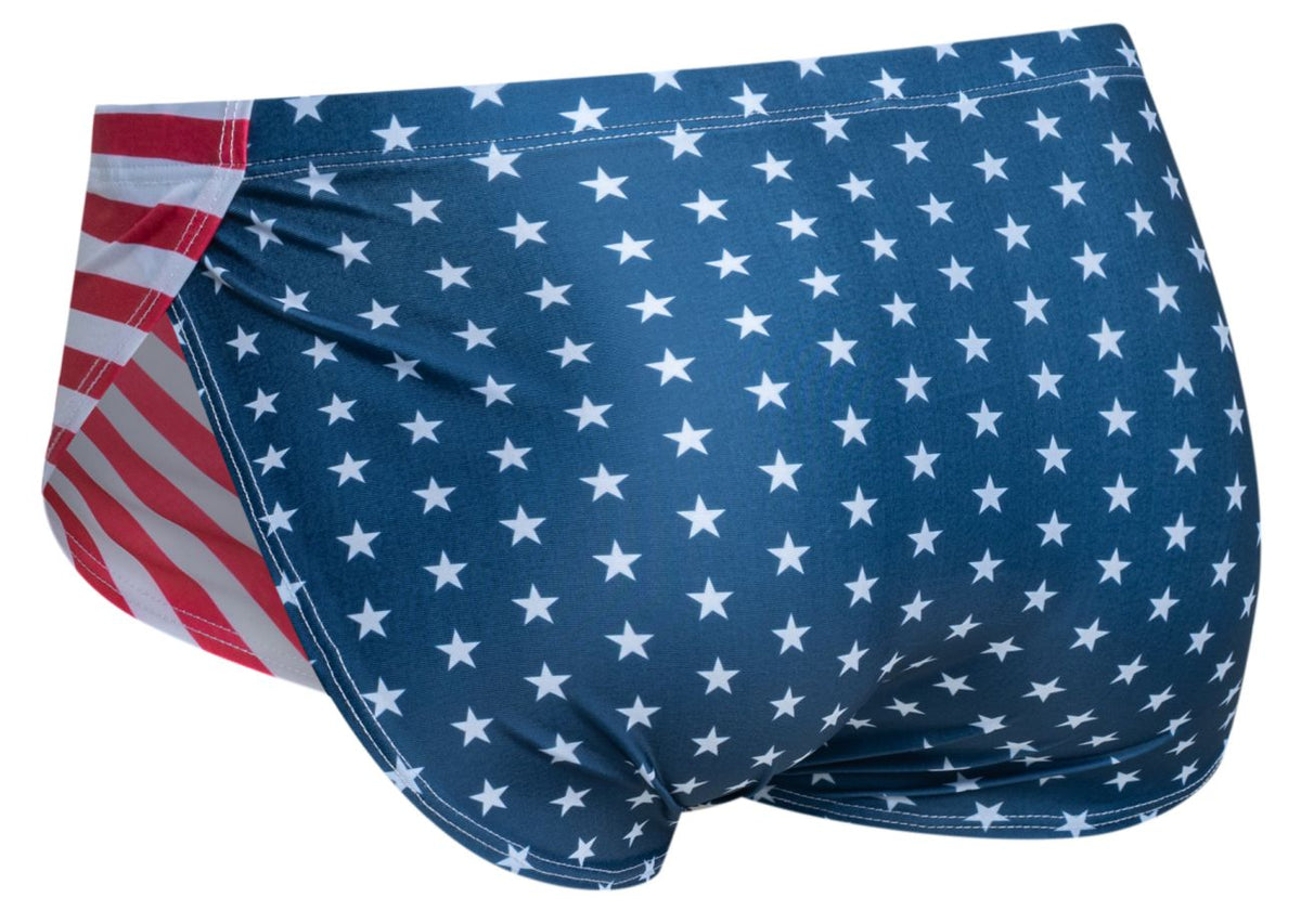 JUSTIN+SIMON Men's Underwear XSJ09 Running Shorts Color USA Flag