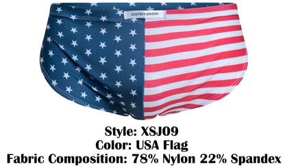 JUSTIN+SIMON XSJ09 Running Shorts Color USA Flag
