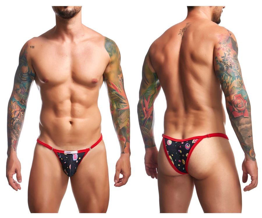JUSTIN+SIMON Men's Underwear XSJ12 Bikini Color Psycodelic