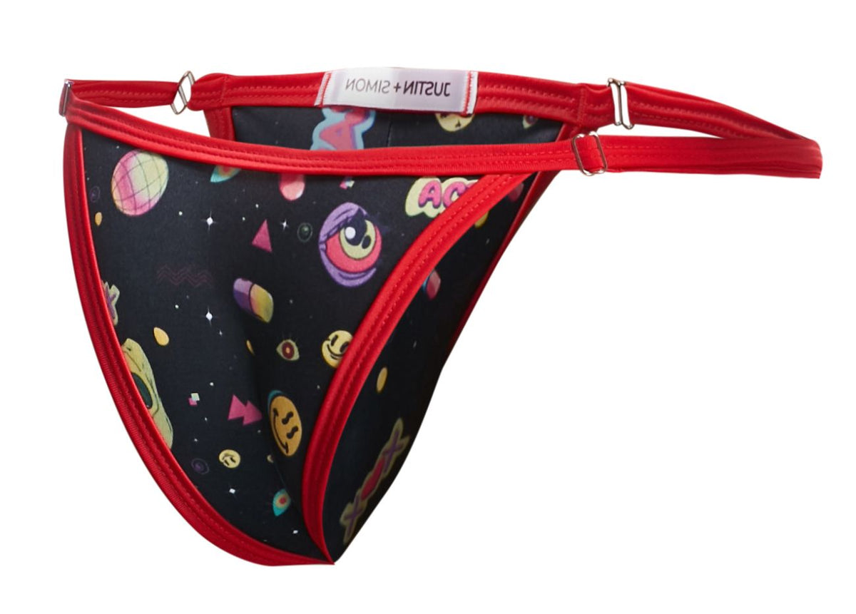 JUSTIN+SIMON Men's Underwear XSJ12 Bikini Color Psycodelic