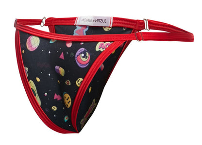 JUSTIN+SIMON Men's Underwear XSJ12 Bikini Color Psycodelic
