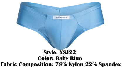 JUSTIN+SIMON XSJ22 Cheek Briefs Color Baby Blue