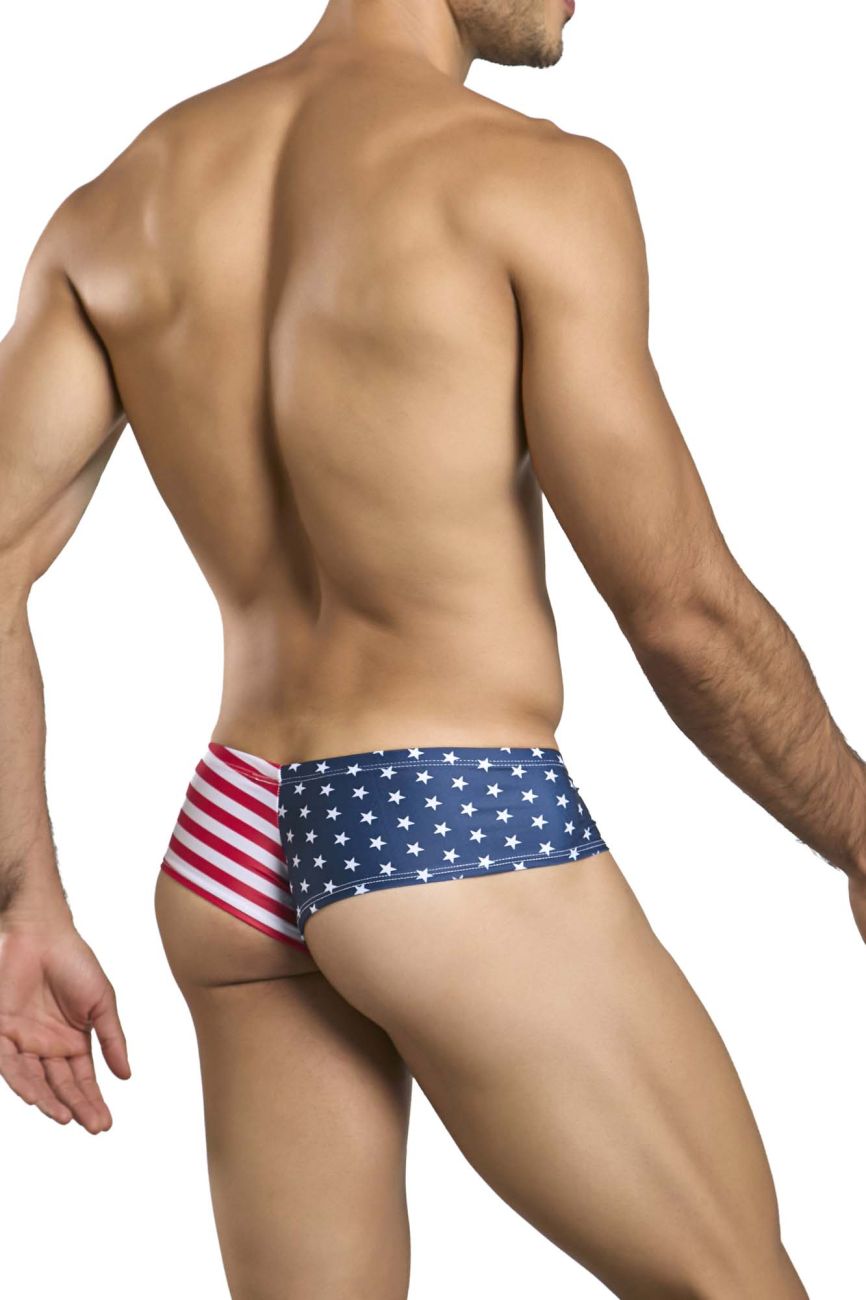 JUSTIN+SIMON Men's Underwear XSJ22 Cheek Briefs Color USA Flag