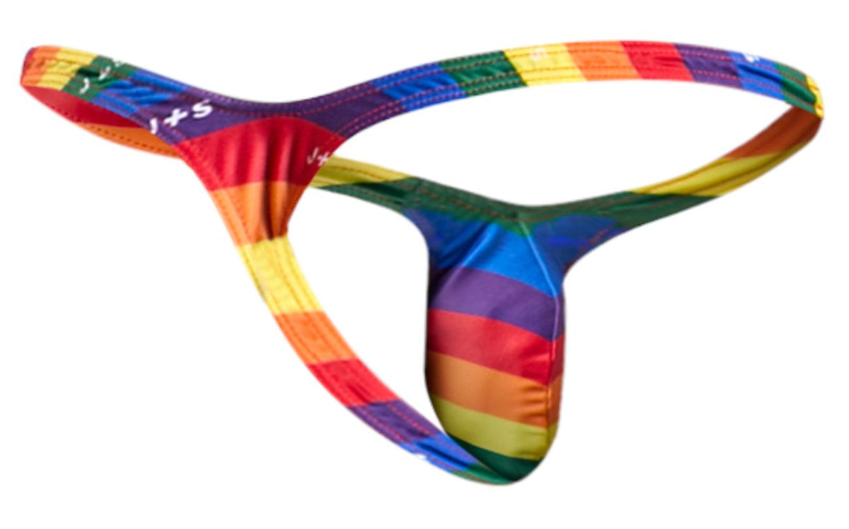 JUSTIN+SIMON Men's Underwear XSJBU02 Bulge Thongs Color Pride Flag