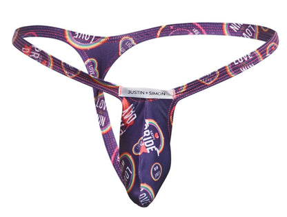 JUSTIN+SIMON Men's Underwear XSJBU02 Bulge Thongs Color Pride