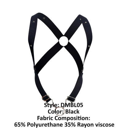 MaleBasics Men's Underwear DMBL05 DNGEON Crossback Harness Color Black
