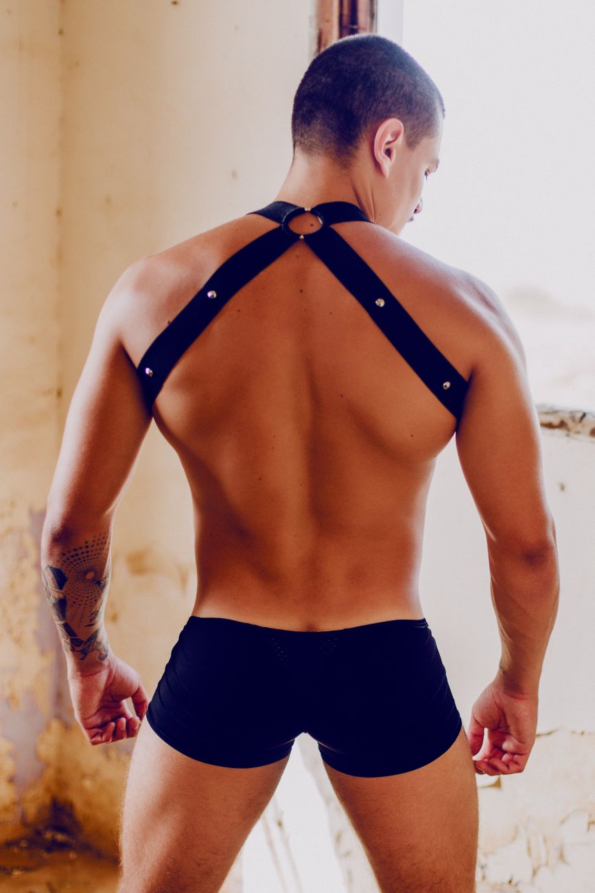 MaleBasics Men's Underwear DMBL05 DNGEON Crossback Harness Color Black