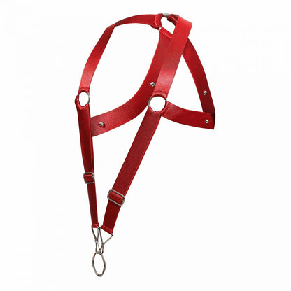 MaleBasics Men's Lingerie DMBL05 DNGEON Crossback Harness Color Cherry