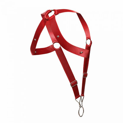 MaleBasics Men's Lingerie DMBL05 DNGEON Crossback Harness Color Cherry