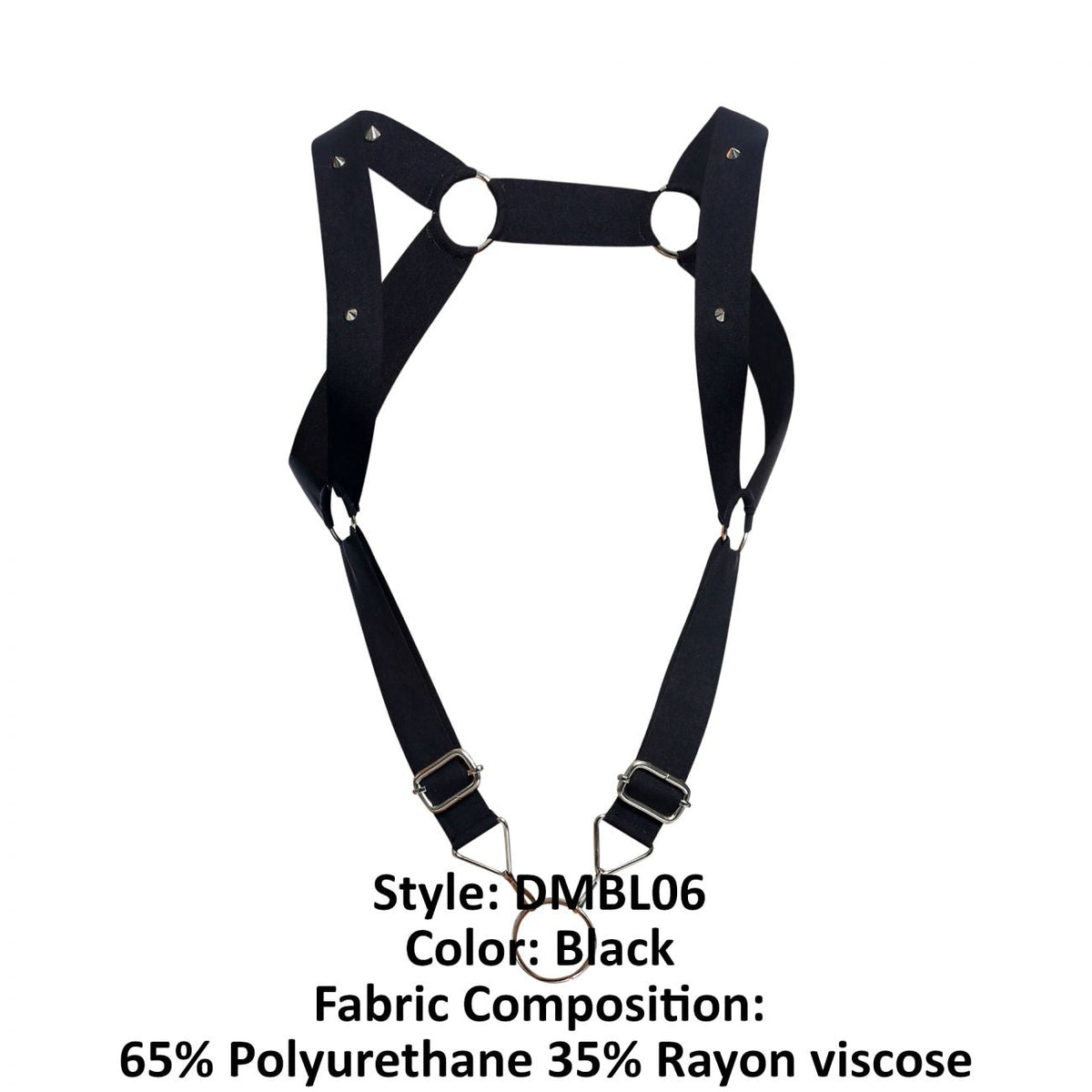 MaleBasics Men's Lingerie DMBL06 DNGEON Straigh Back Harness Color Black