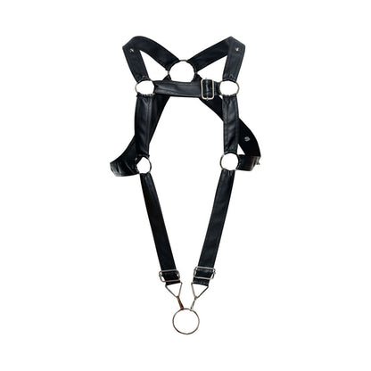 MaleBasics Men's Underwear DMBL07 DNGEON Cross Cockring Harness Color Black