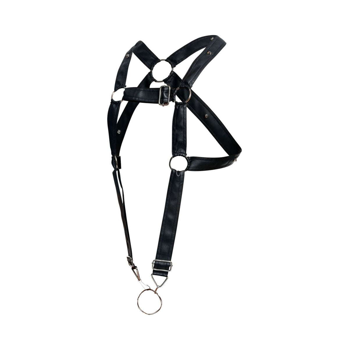 MaleBasics Men's Underwear DMBL07 DNGEON Cross Cockring Harness Color Black