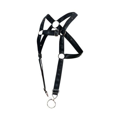 MaleBasics Men's Underwear DMBL07 DNGEON Cross Cockring Harness Color Black