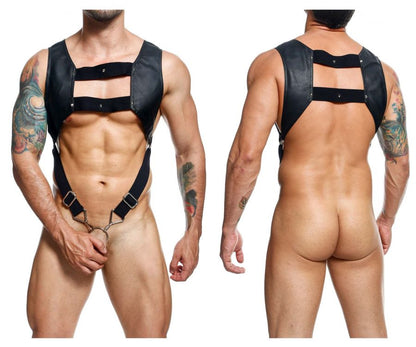 MaleBasics Men's Underwear DMBL08 DNGEON Croptop Cockring Harness Color Black
