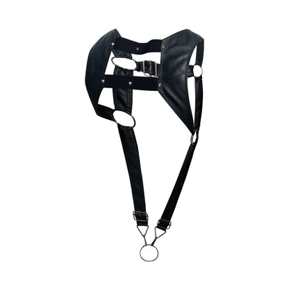 MaleBasics Men's Underwear DMBL08 DNGEON Croptop Cockring Harness Color Black