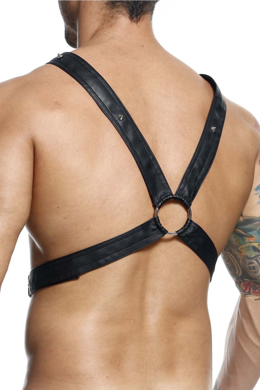 MaleBasics Men's Lingerie DMBL09 DNGEON Cross Chain Harness Color Black