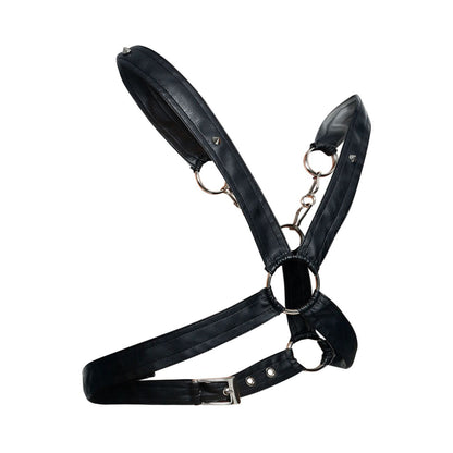 MaleBasics Men's Lingerie DMBL09 DNGEON Cross Chain Harness Color Black