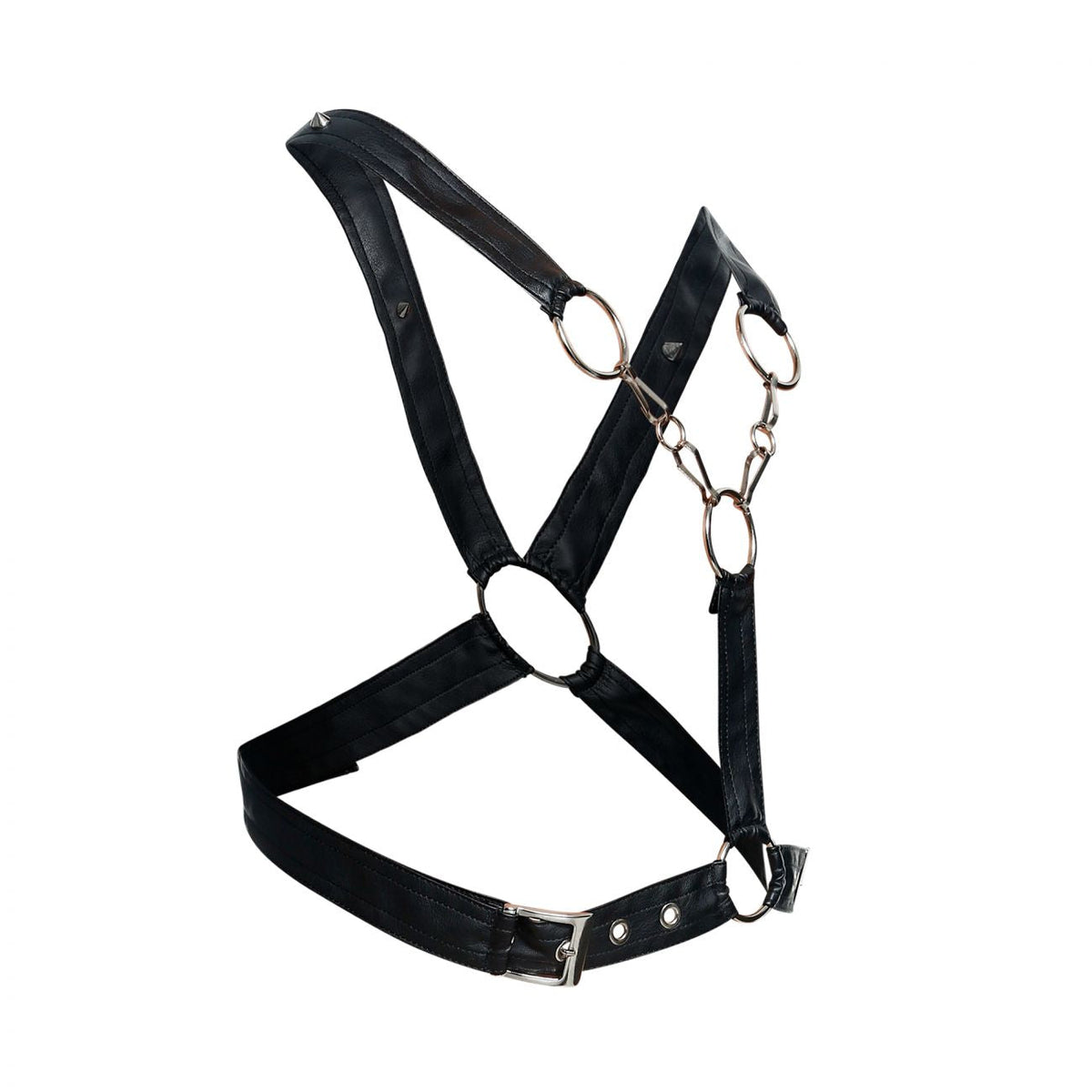 MaleBasics Men's Lingerie DMBL09 DNGEON Cross Chain Harness Color Black
