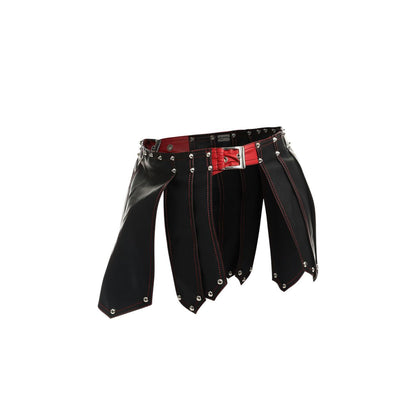 MaleBasics Men's Lingerie DMBL10 DNGEON Roman Skirt Color Black-Red