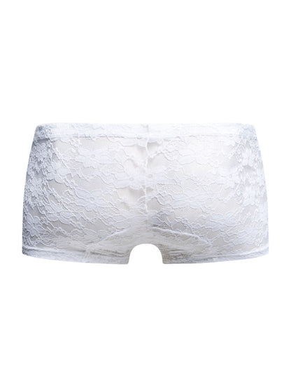 MaleBasics MBL78 Lace Trunks Color White Lace