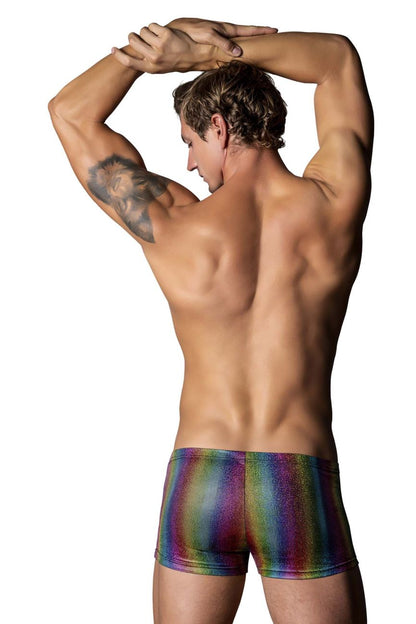 Male Power Men's Underwear 132-297 Pack N Play Pocket Short Color Rainbow
