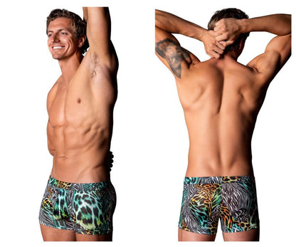 Male Power Men's Underwear 143-295 Go Wild Uplift Mini Short Color Multi Animal